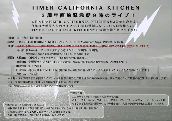 TIMER CALIFORNIA KITCHEN