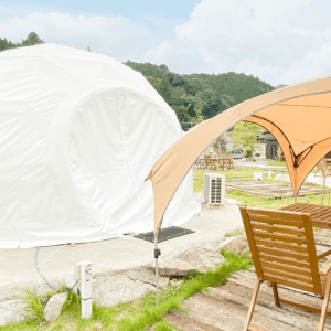 杷木松末アウトドアヴィレッジに愛犬と泊まれる新ドーム