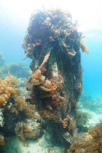 長崎｜WWFジャパンが五島市多々良島付近で高さ3メートルの巨大ゴーストギアを回収 2025年7月実施