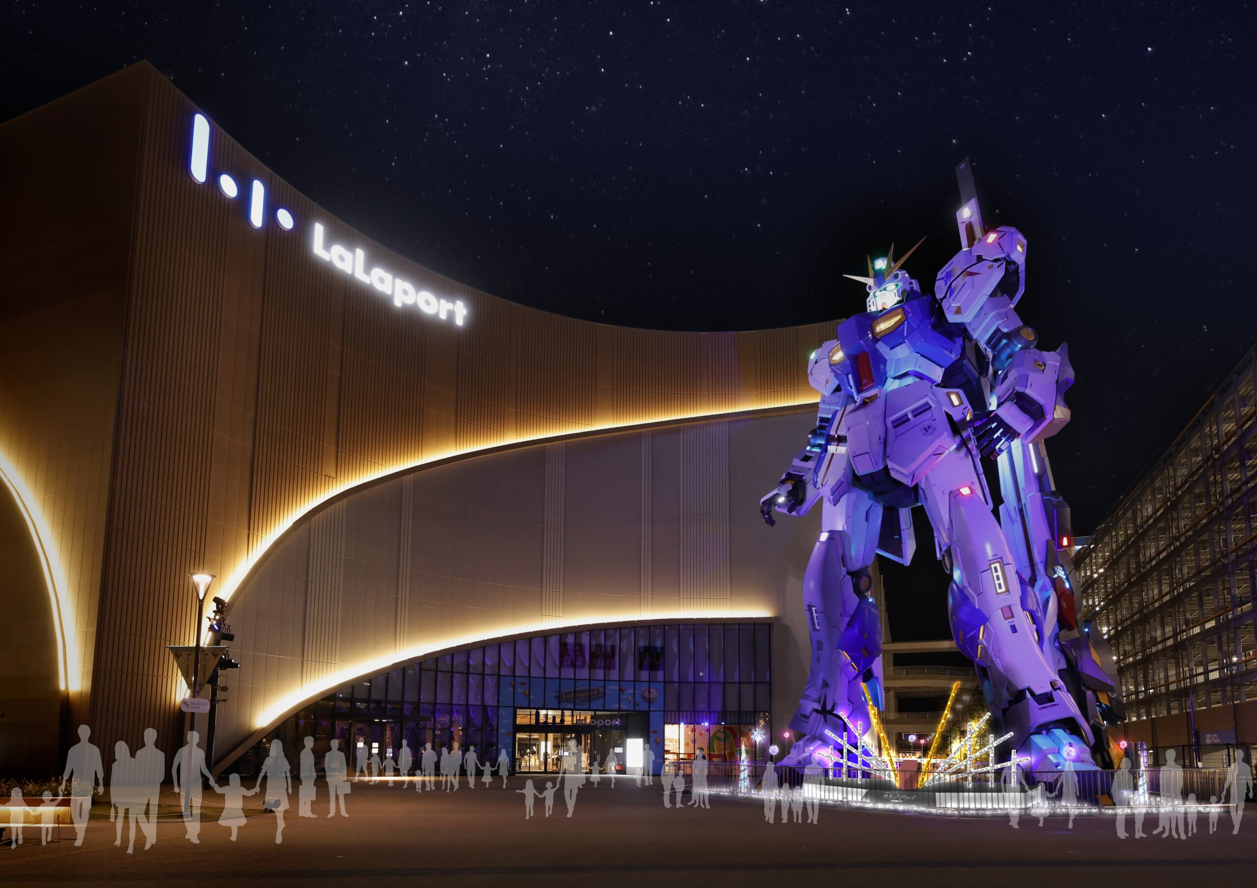 福岡｜実物大νガンダム立像 冬季限定25-26Ver.ライトアップ 延長開催