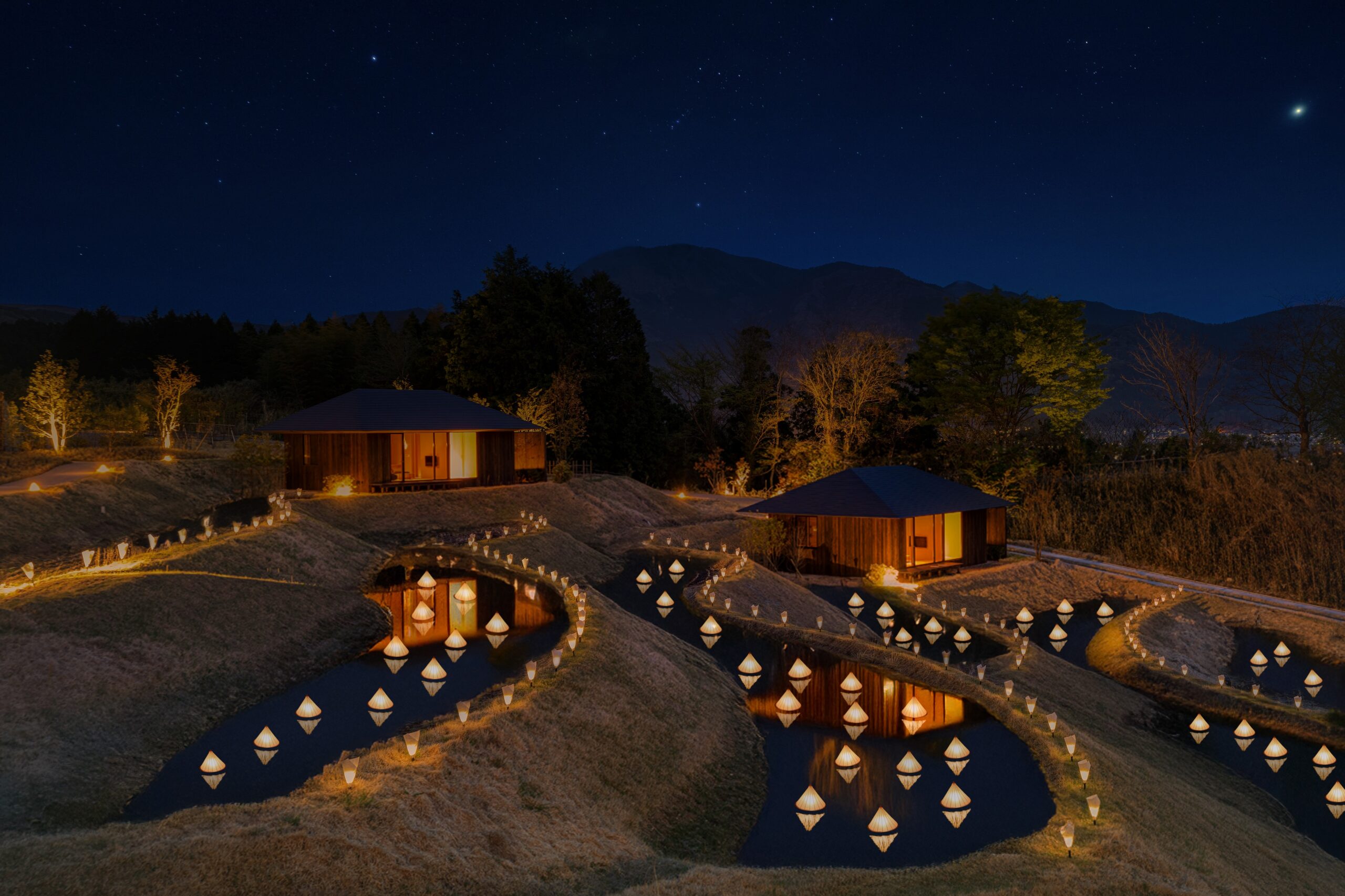 界 由布院「棚田冬灯りやつがい」