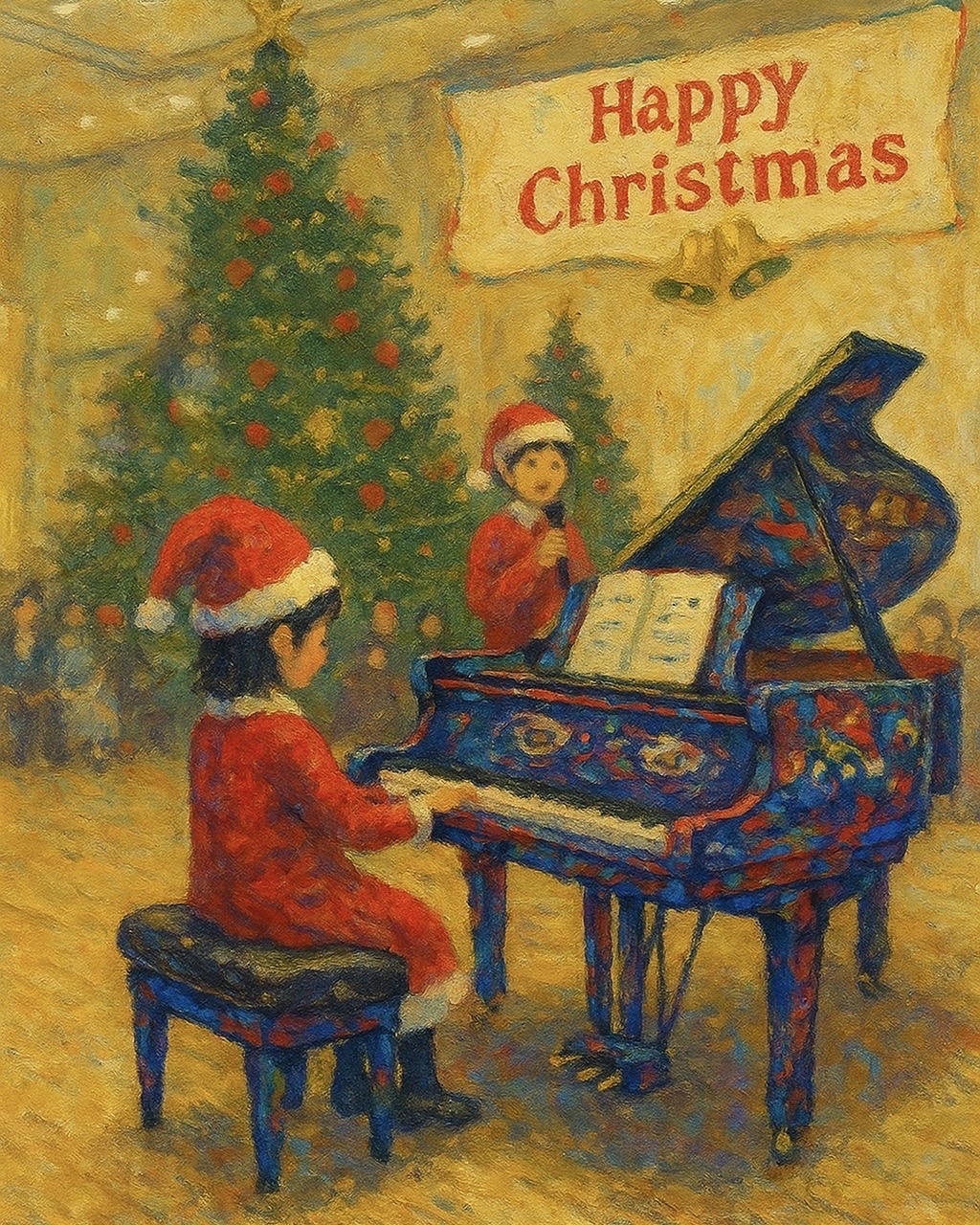 小郡市のストリートピアノでクリスマスコンサート開催　演奏者＆ちびっこアナを募集