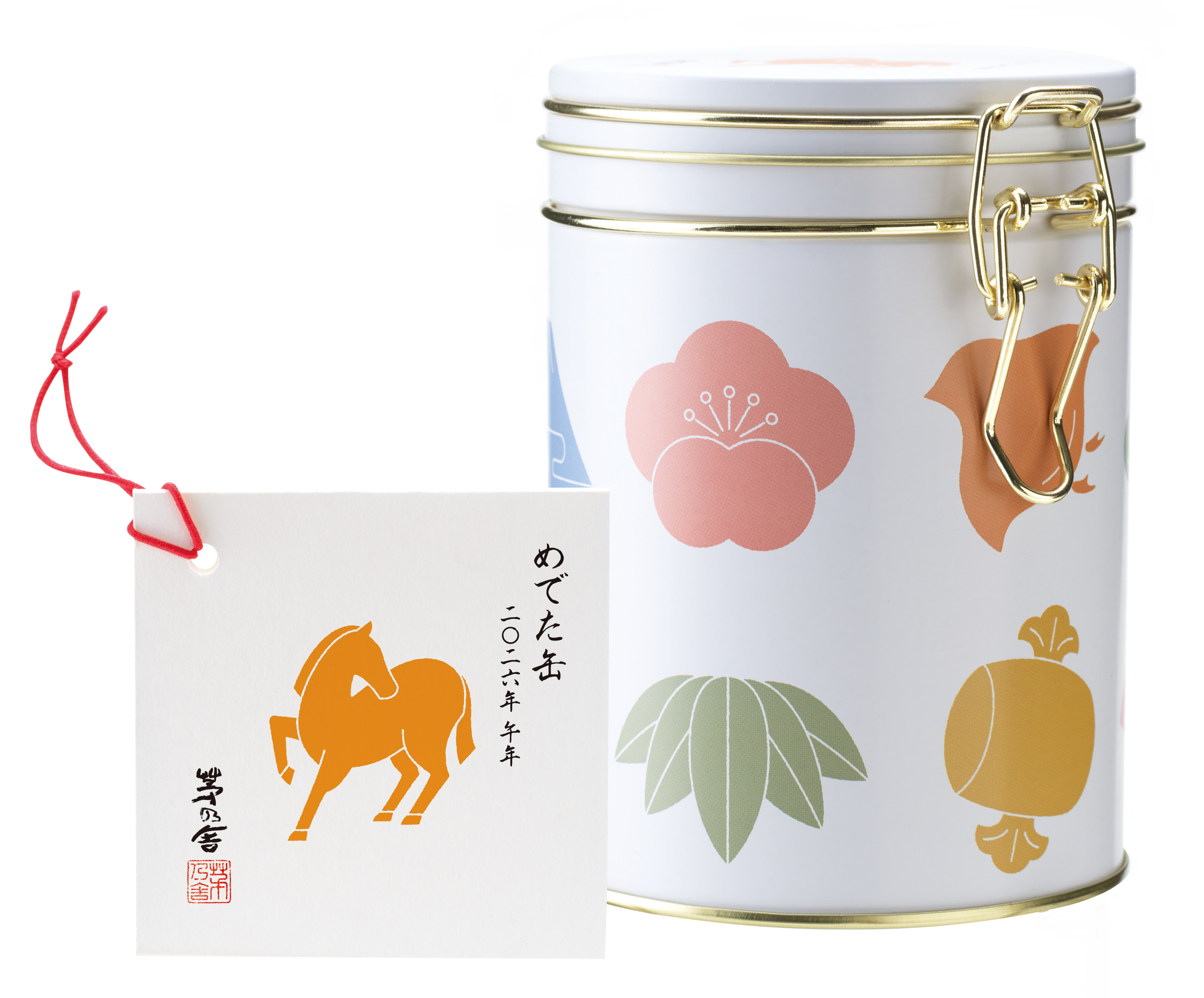 茅乃舎、2026年の干支「午」を祝う新春限定商品を発売　めでた缶と初春招福だし5種ギフトが登場