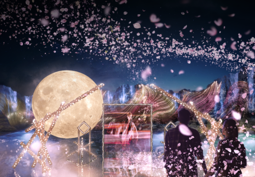 福岡｜大濠公園日本庭園ナイトアート「宙 -SORA-」春限定ライトアップ　“月と桜”の幻想演出　2026年3月6日〜5月10日