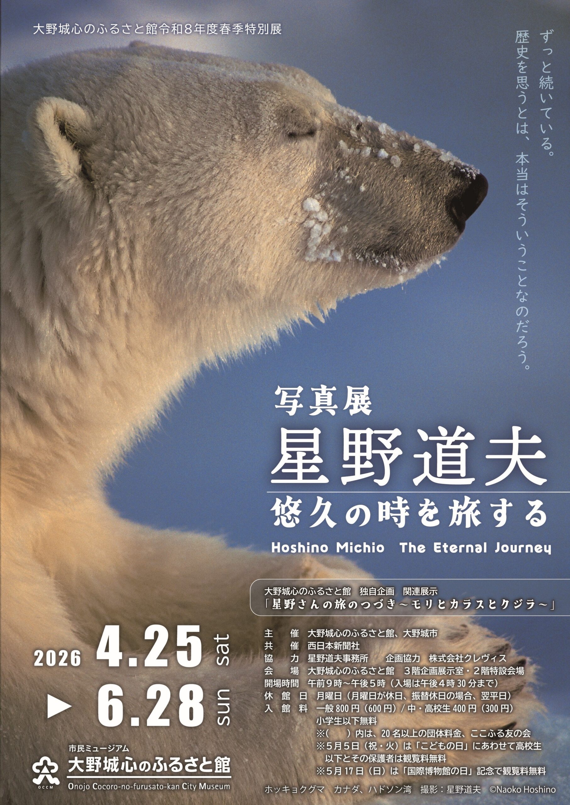福岡・大野城｜写真展 星野道夫 悠久の時を旅する 2026年4月25日～6月28日開催