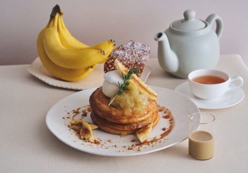 福岡・熊本｜キャラメルバナナ×ほうじ茶 ビブリオテーク春の限定パンケーキ登場 2026年4月