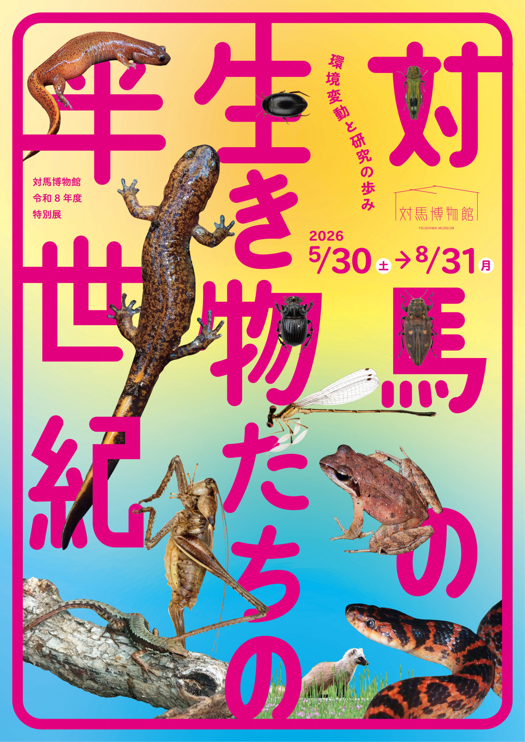 長崎｜対馬博物館特別展「対馬の生き物たちの半世紀」2026年5月30日から開催